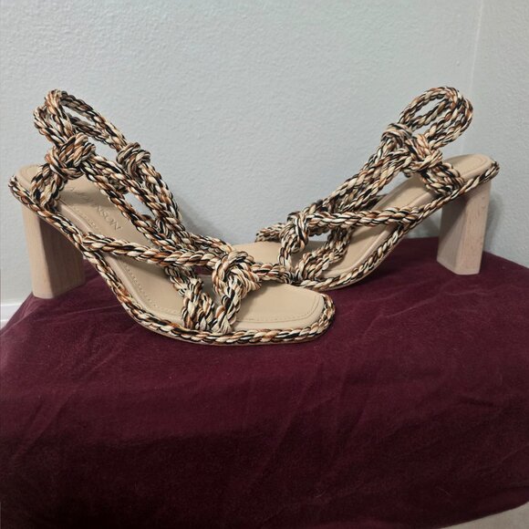 Ulla Johnson Uma Twisted Rope High Heel - Tierra Size US Womens 6 - Picture 3 of 5